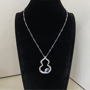 Qeelin Women's Wulu Necklace | White Gold Aquamarine & Diamond Pendant